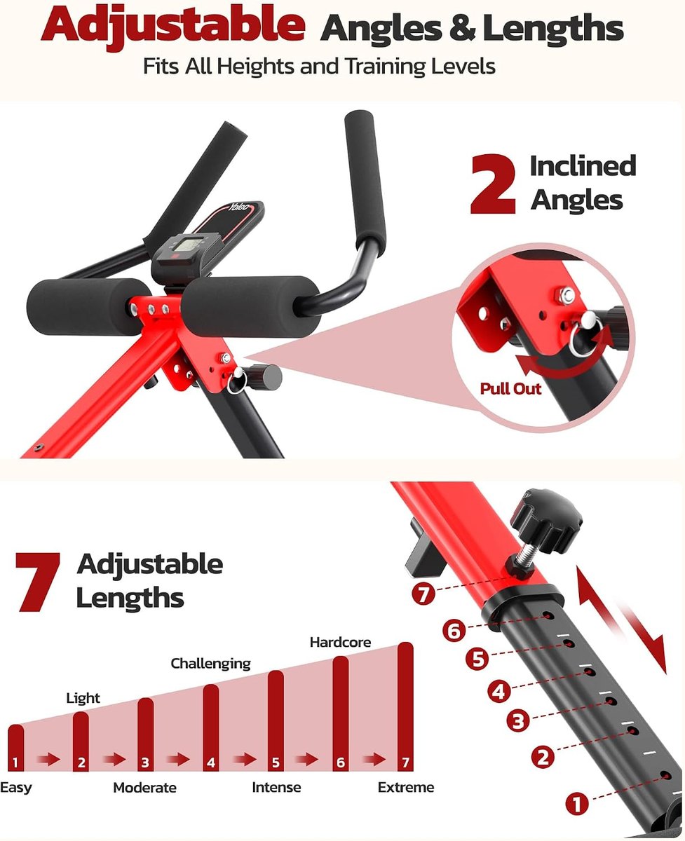 YOLEO Ab and Rowing Machine, 2-in-1 view 4