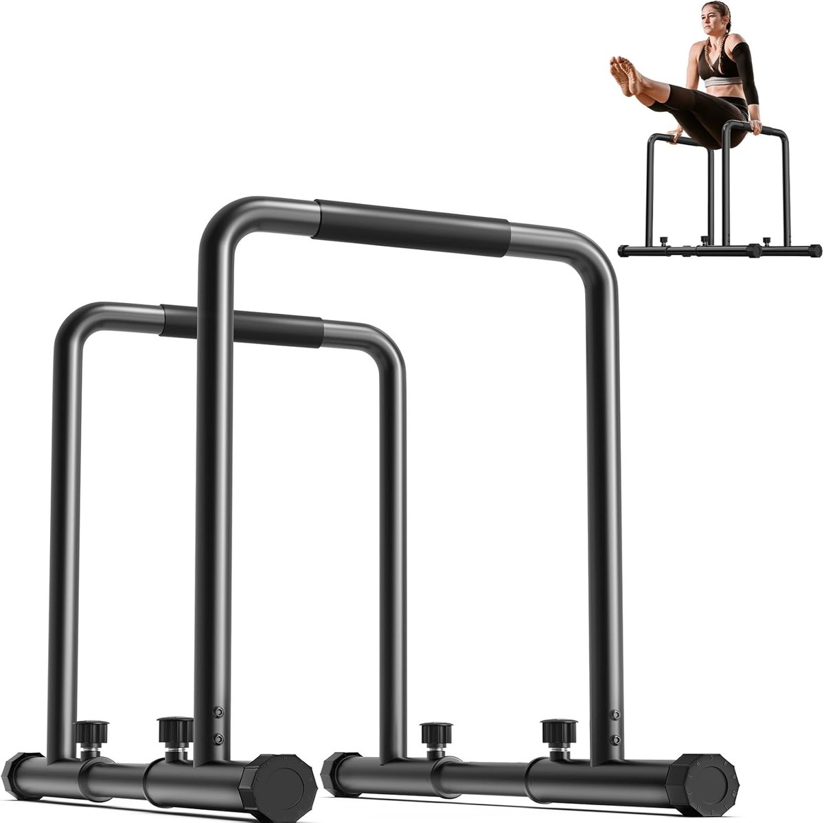 YOLEO Adjustable Dip Station, 1100 lb