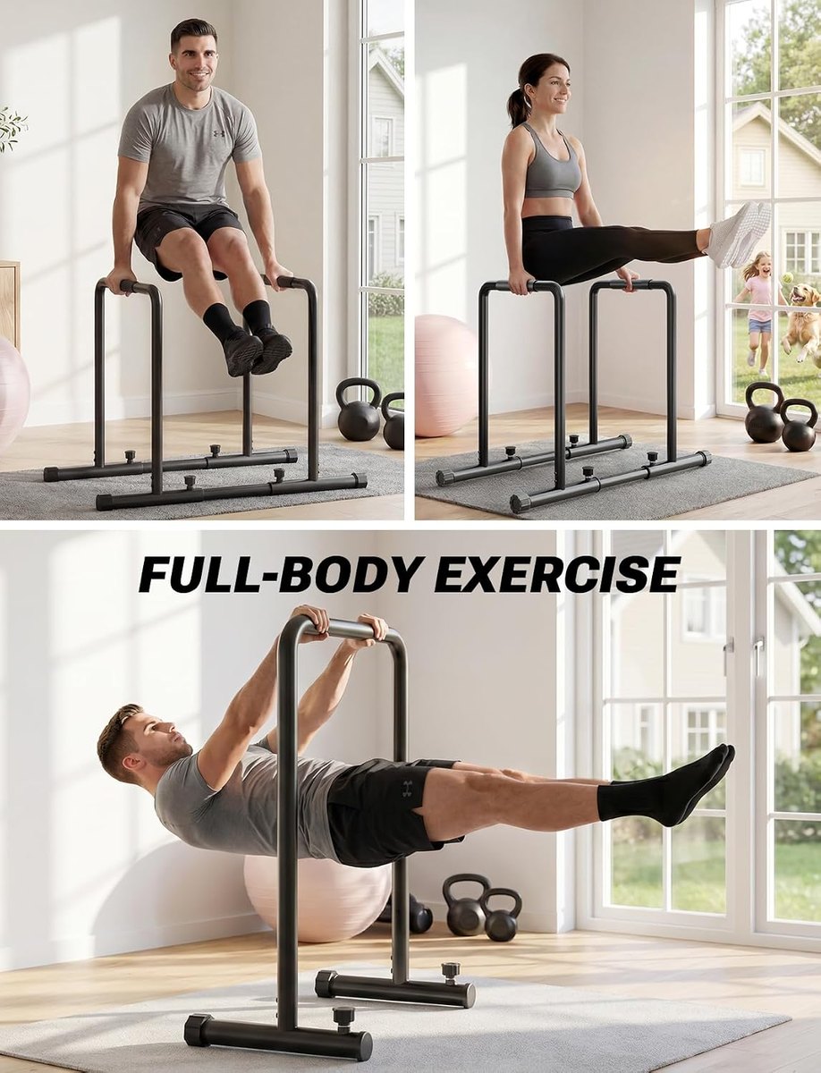 YOLEO Adjustable Dip Station, 1100 lb view 3