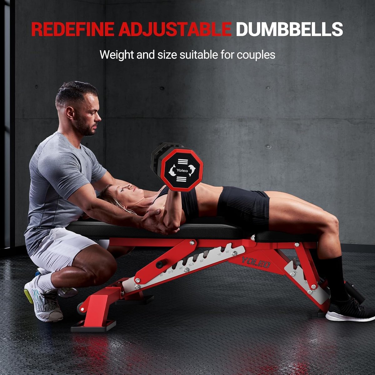 YOLEO Adjustable Dumbbell Set, 4-in-1 view 6