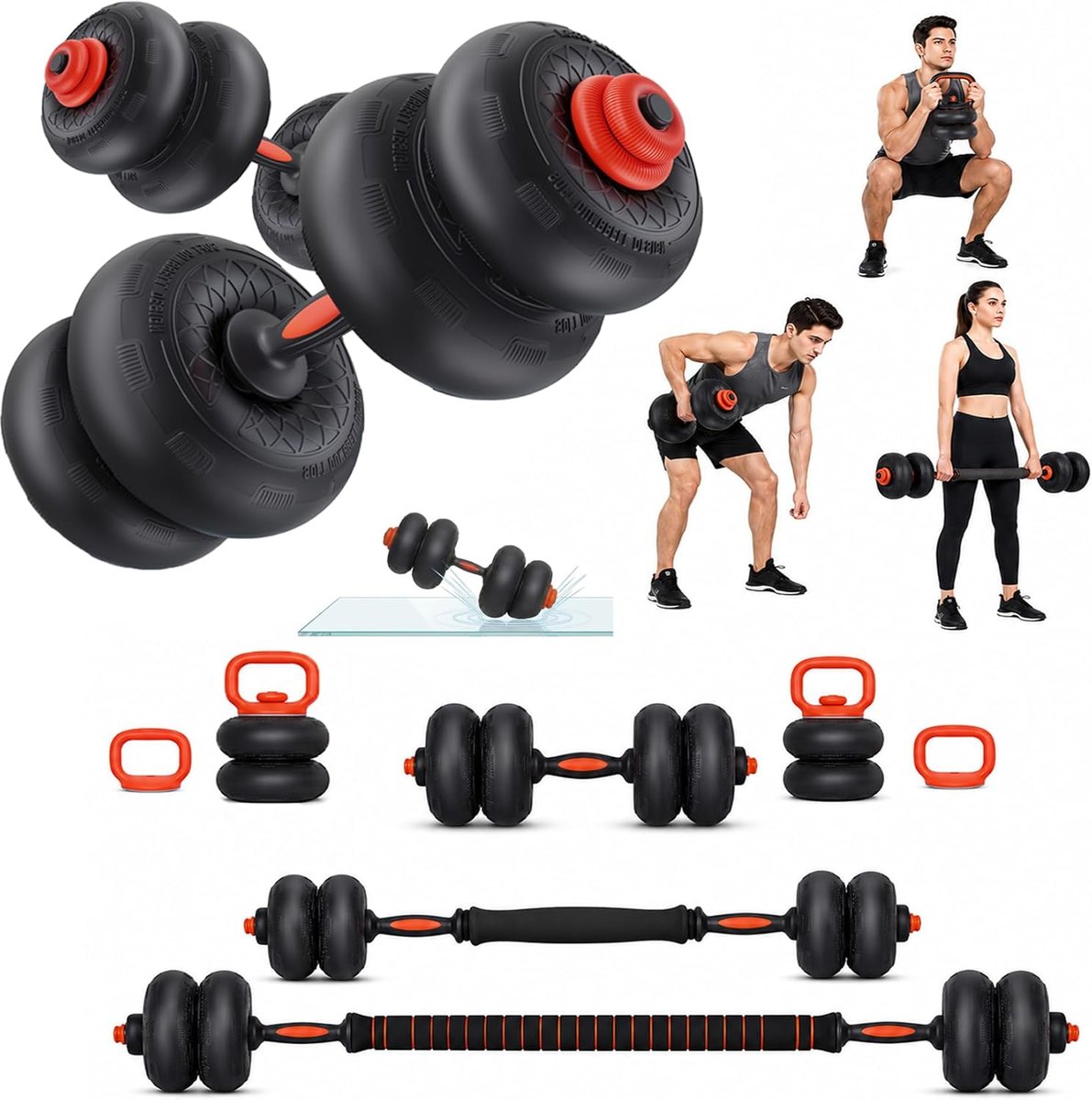 YOLEO Adjustable Dumbbell Set, 5-in-1