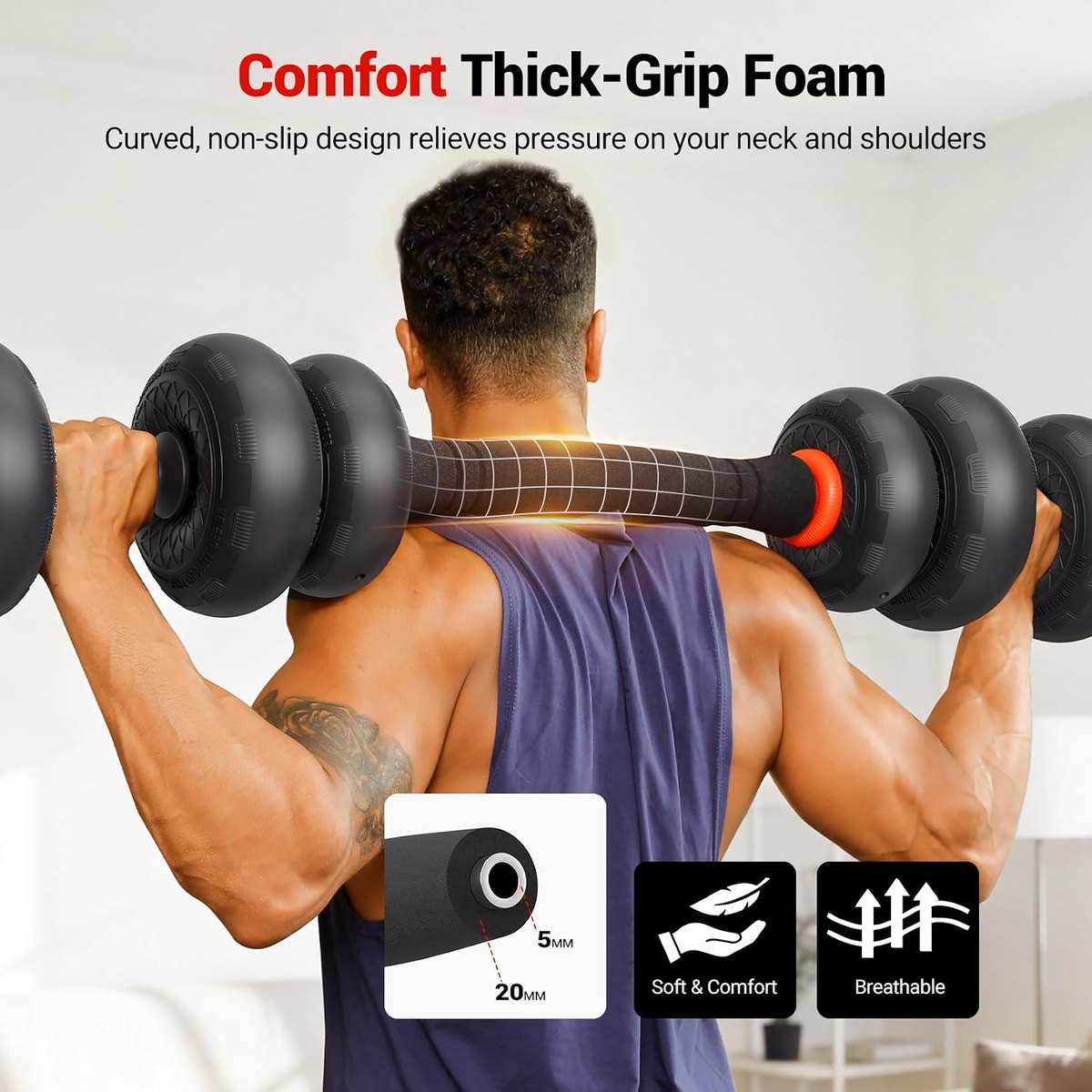 YOLEO Adjustable Dumbbell Set, 5-in-1 view 4