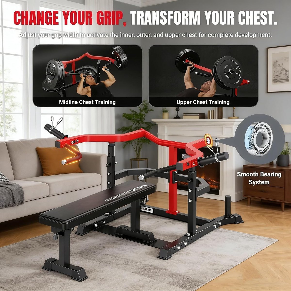 YOLEO Chest Press Machine, 1100 lb view 5