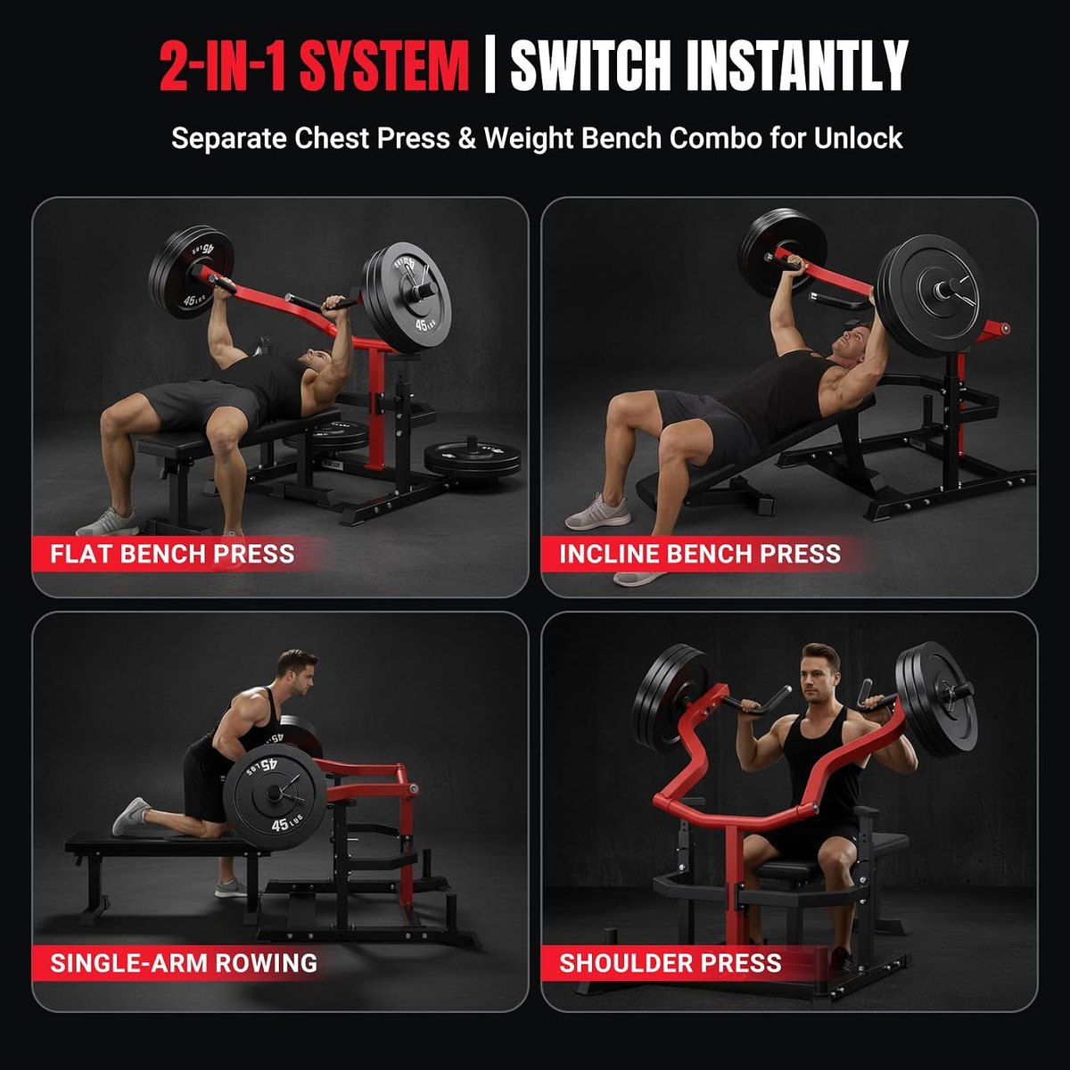YOLEO Chest Press Machine, 1100 lb view 6