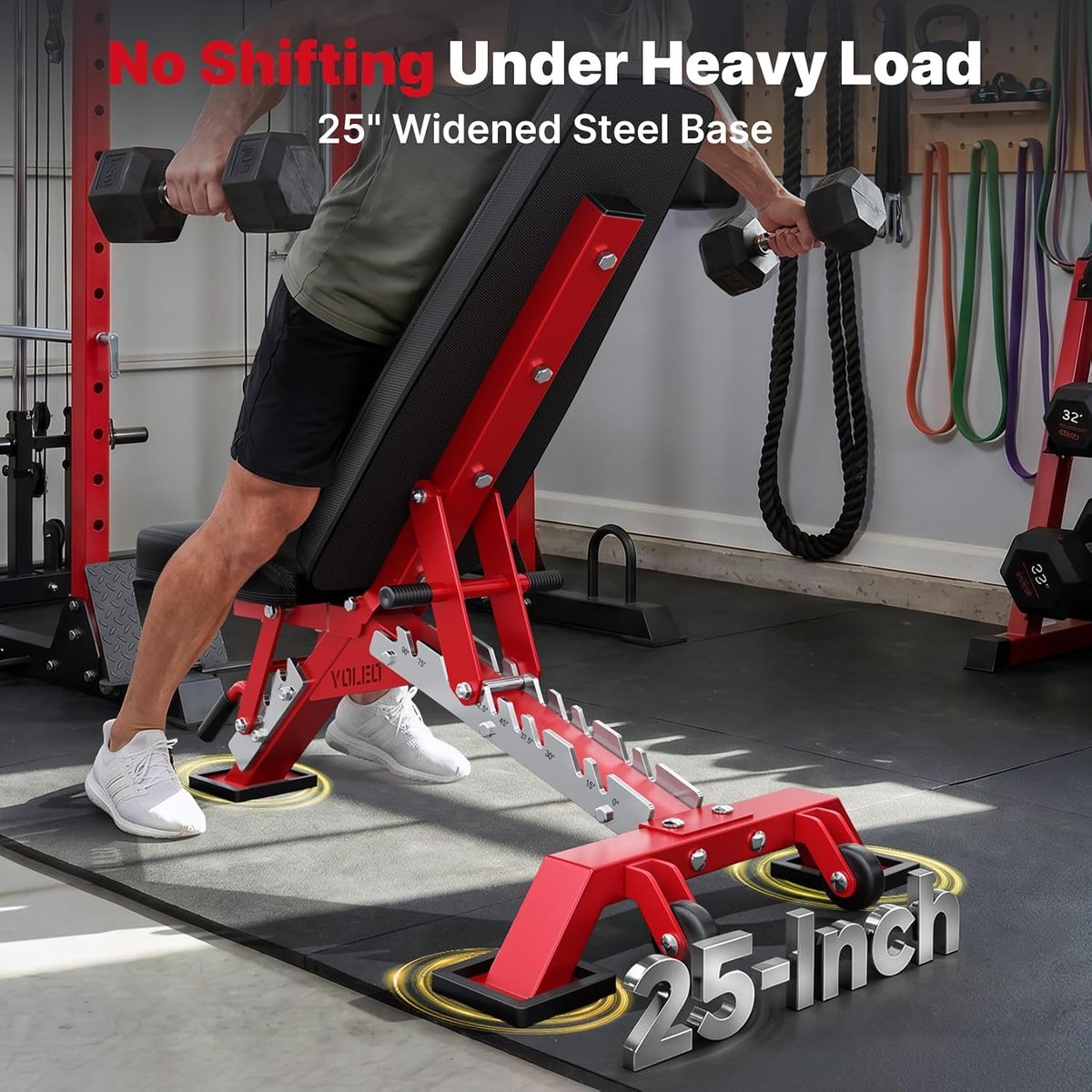YOLEO Commercial Weight Bench, 2315 lb view 3