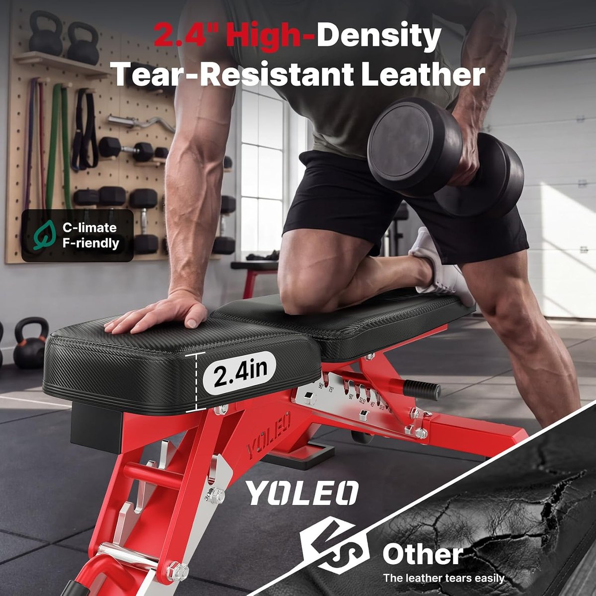 YOLEO Commercial Weight Bench, 2315 lb view 4
