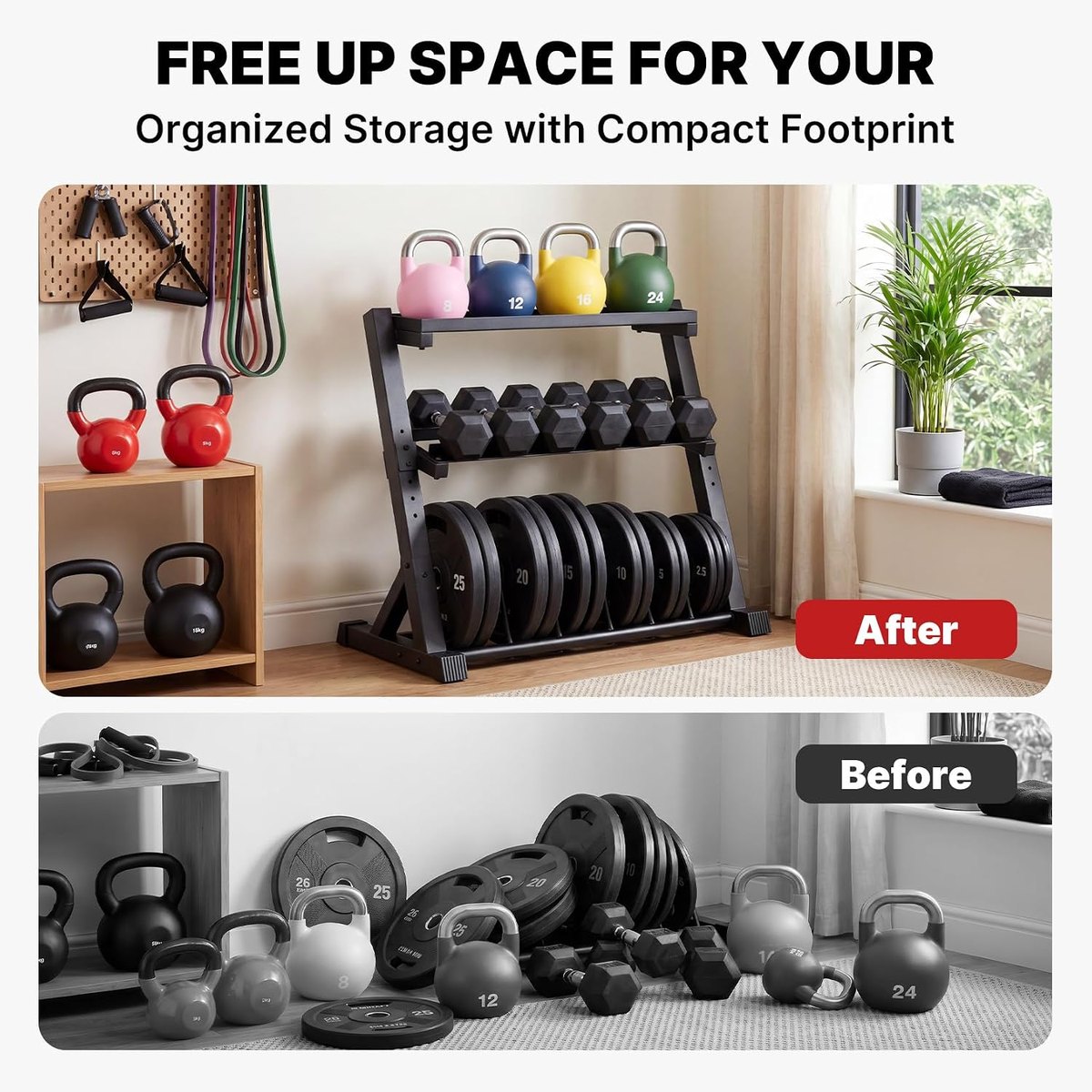YOLEO Dumbbell Rack with Adjustable Width view 5