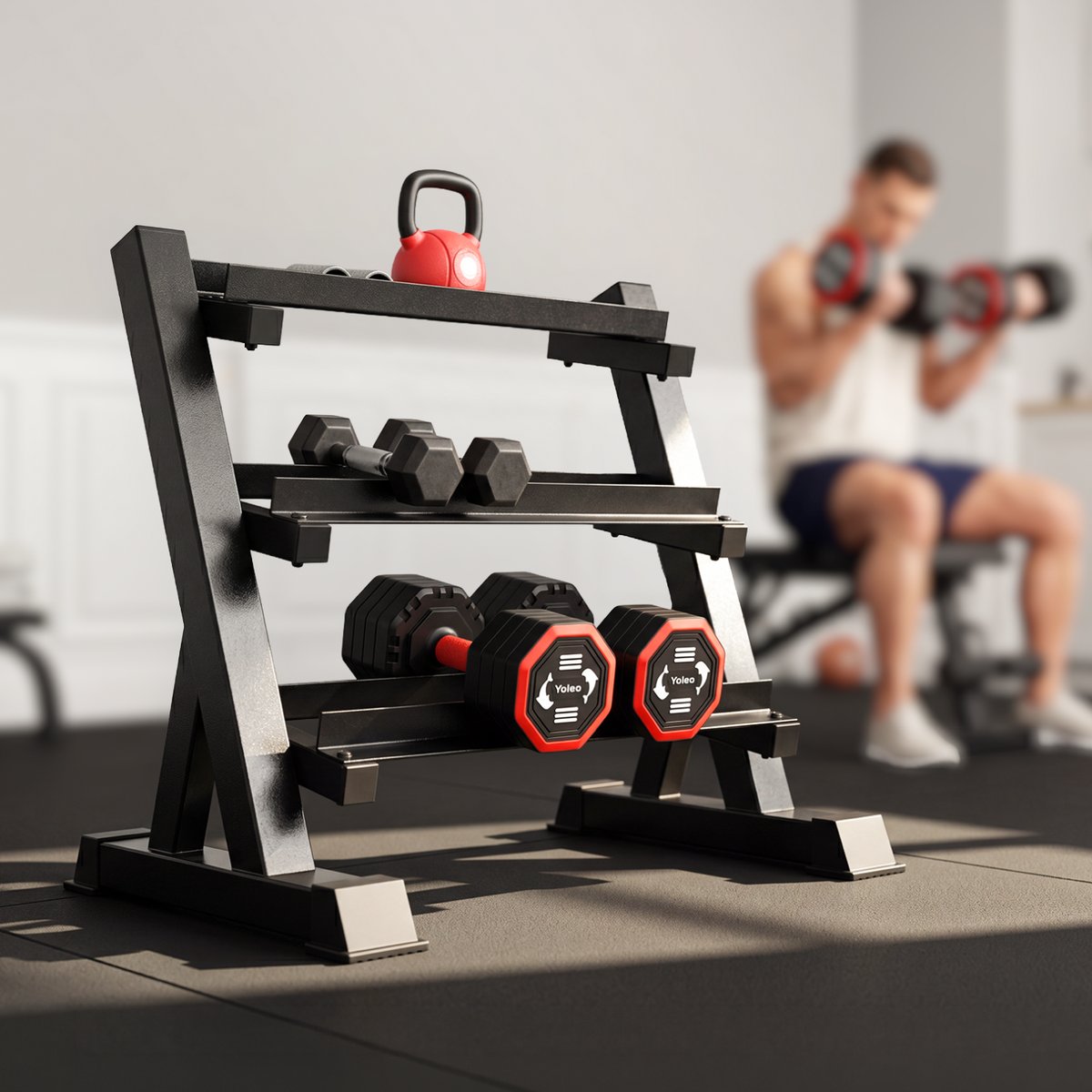 Dumbbells and Storage Racks