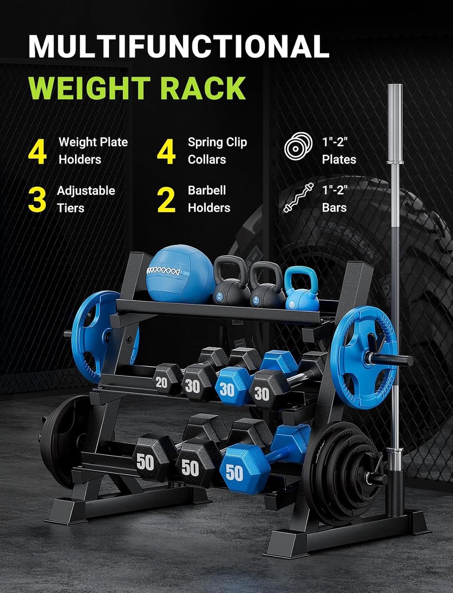 YOLEO Dumbbell Rack Stand, 1100 lb view 2