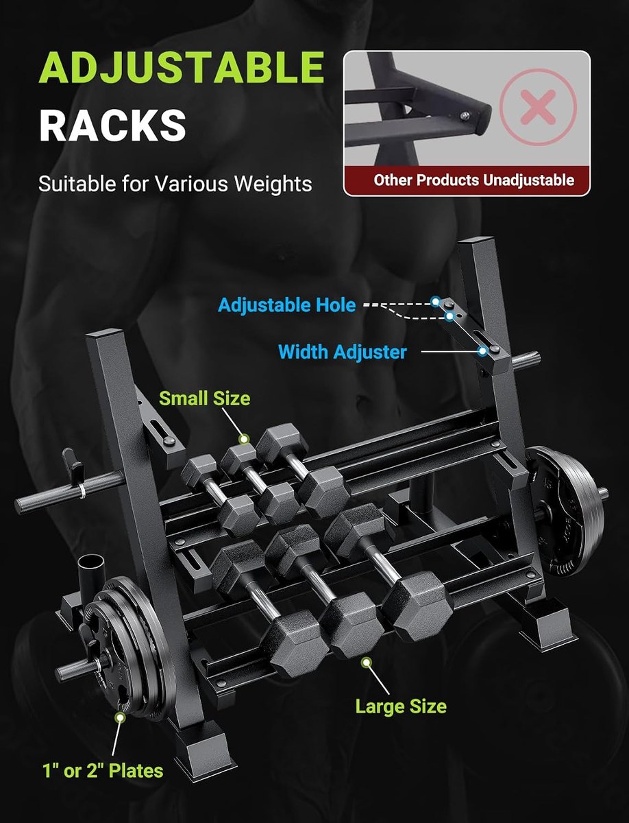 YOLEO Dumbbell Rack Stand, 1100 lb view 3