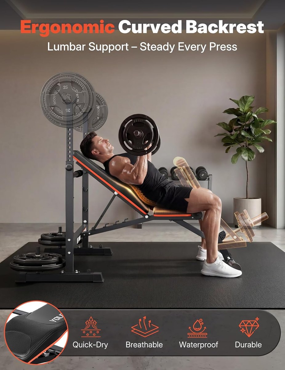 YOLEO Olympic Weight Bench, Foldable 1870 lb view 6