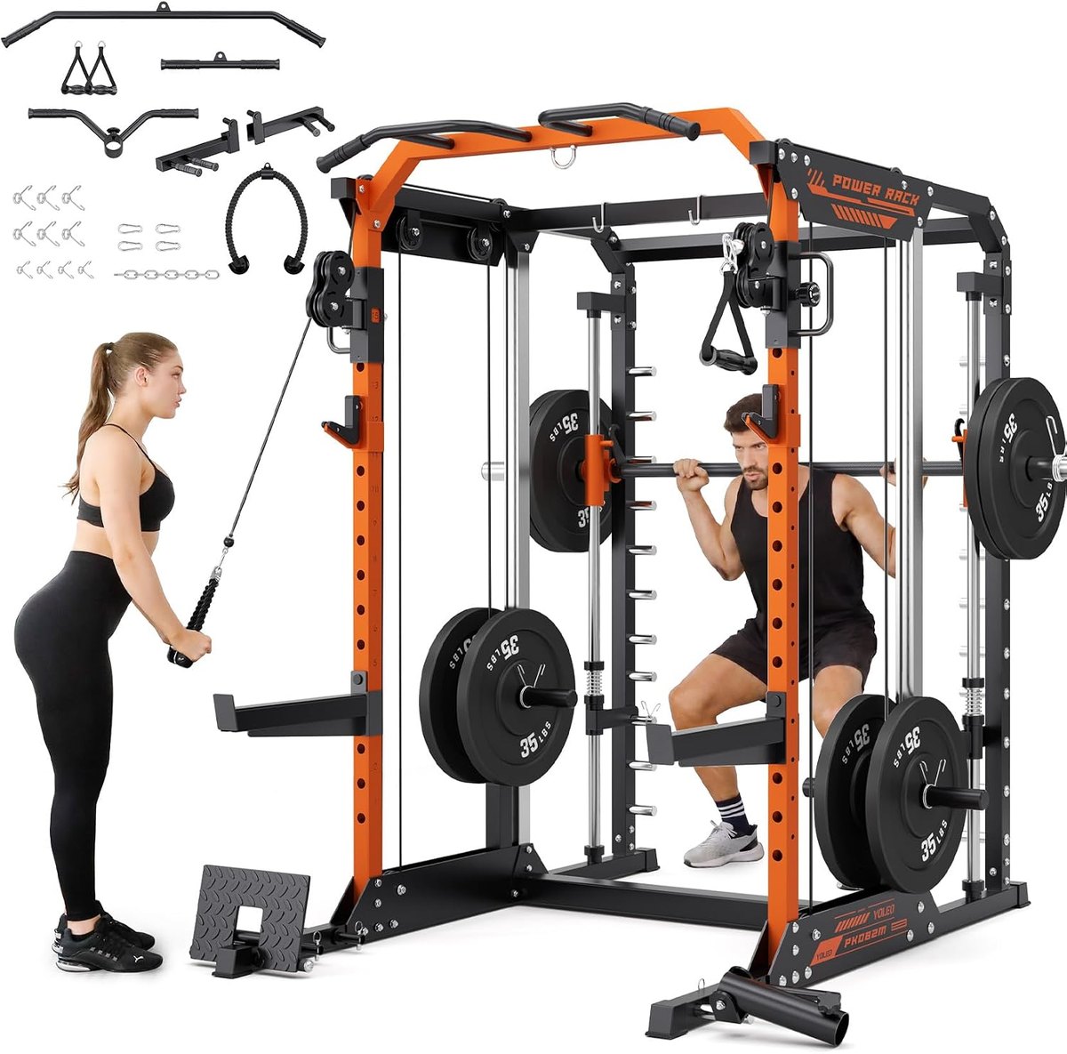 YOLEO Smith Machine with Cable Crossover