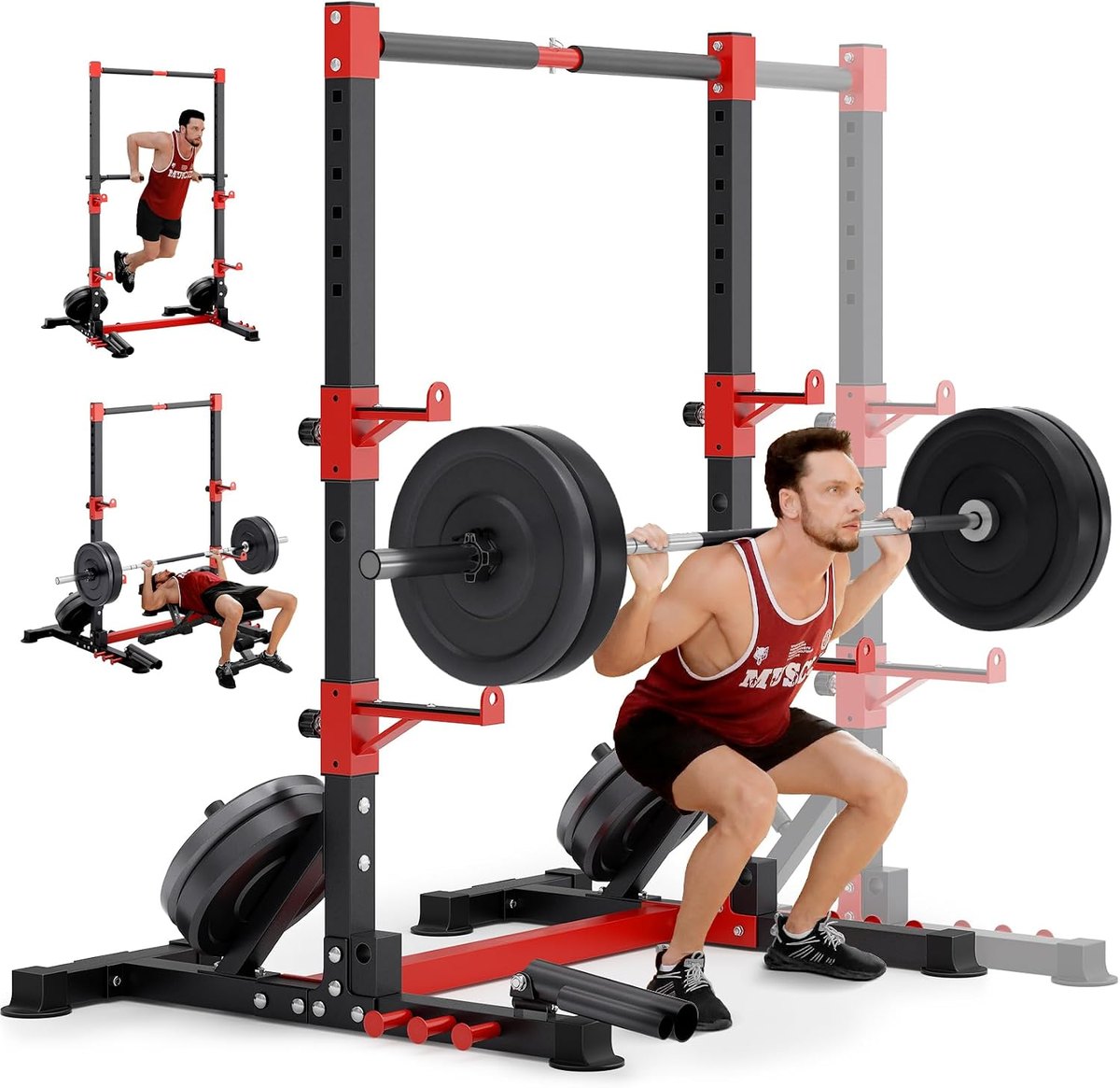 YOLEO Squat Rack with Pull-Up Bar