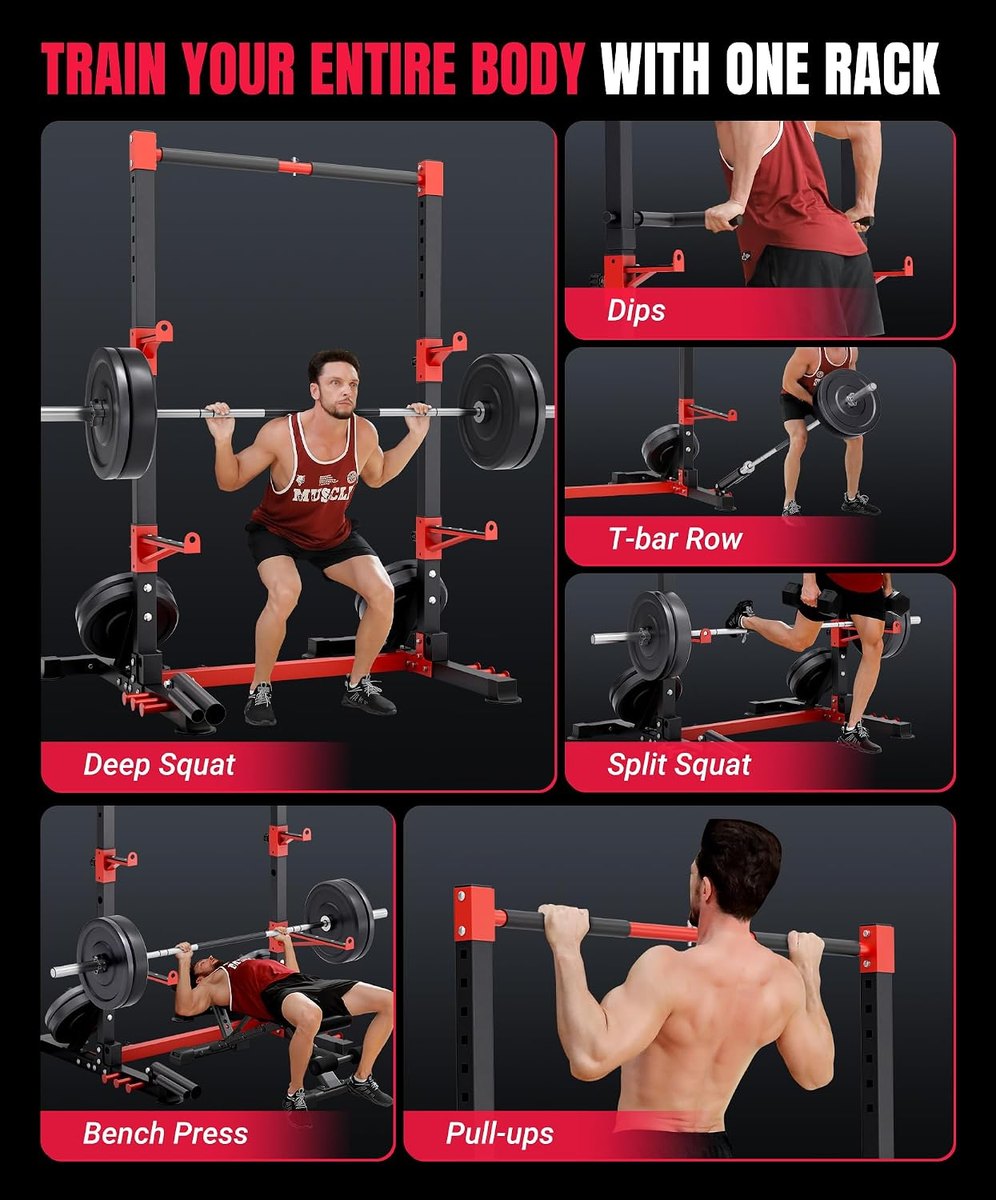 YOLEO Squat Rack with Pull-Up Bar view 2