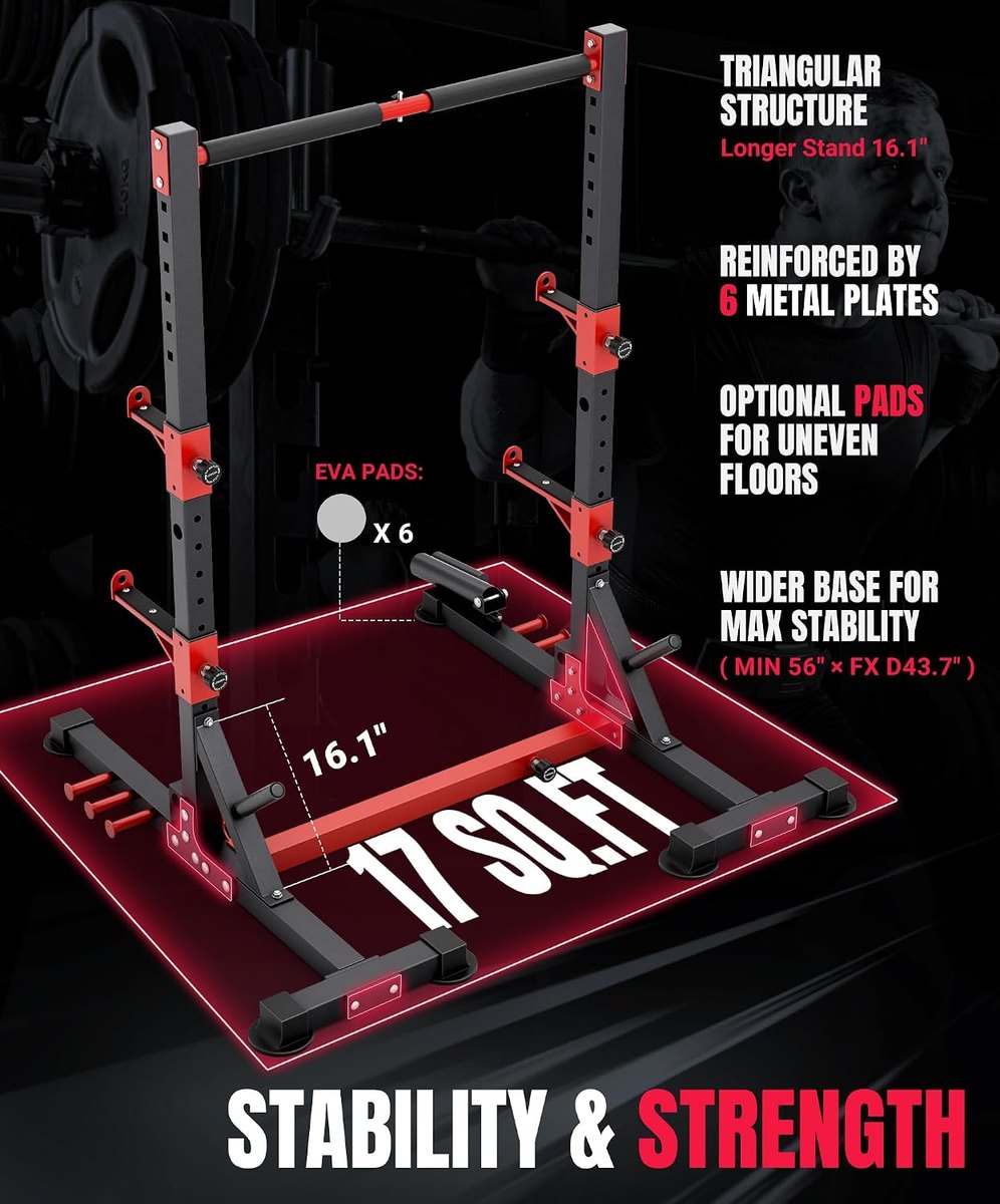 YOLEO Squat Rack with Pull-Up Bar view 3