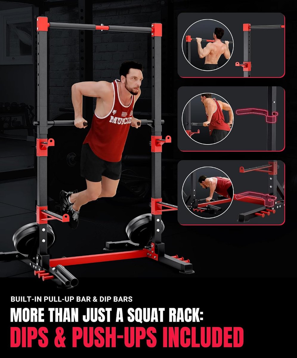 YOLEO Squat Rack with Pull-Up Bar view 5