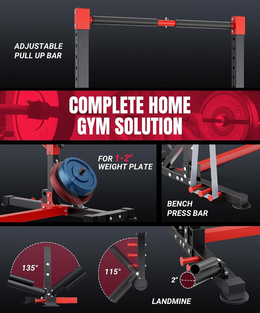 YOLEO Squat Rack with Pull-Up Bar view 6
