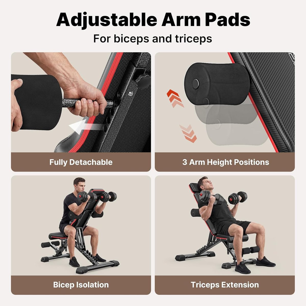 YOLEO Weight Bench with Press Stand, 1100 lb view 2