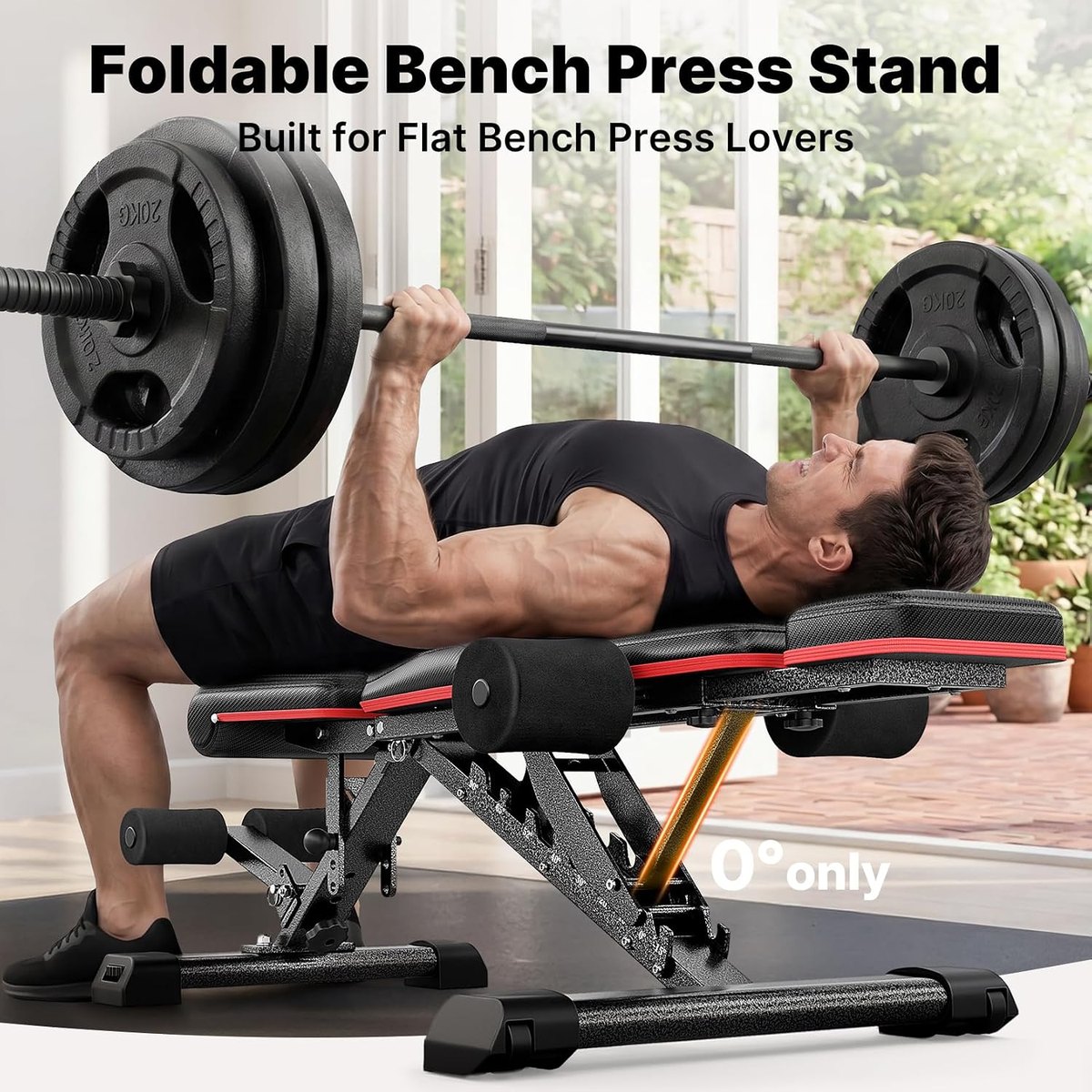 YOLEO Weight Bench with Press Stand, 1100 lb view 6