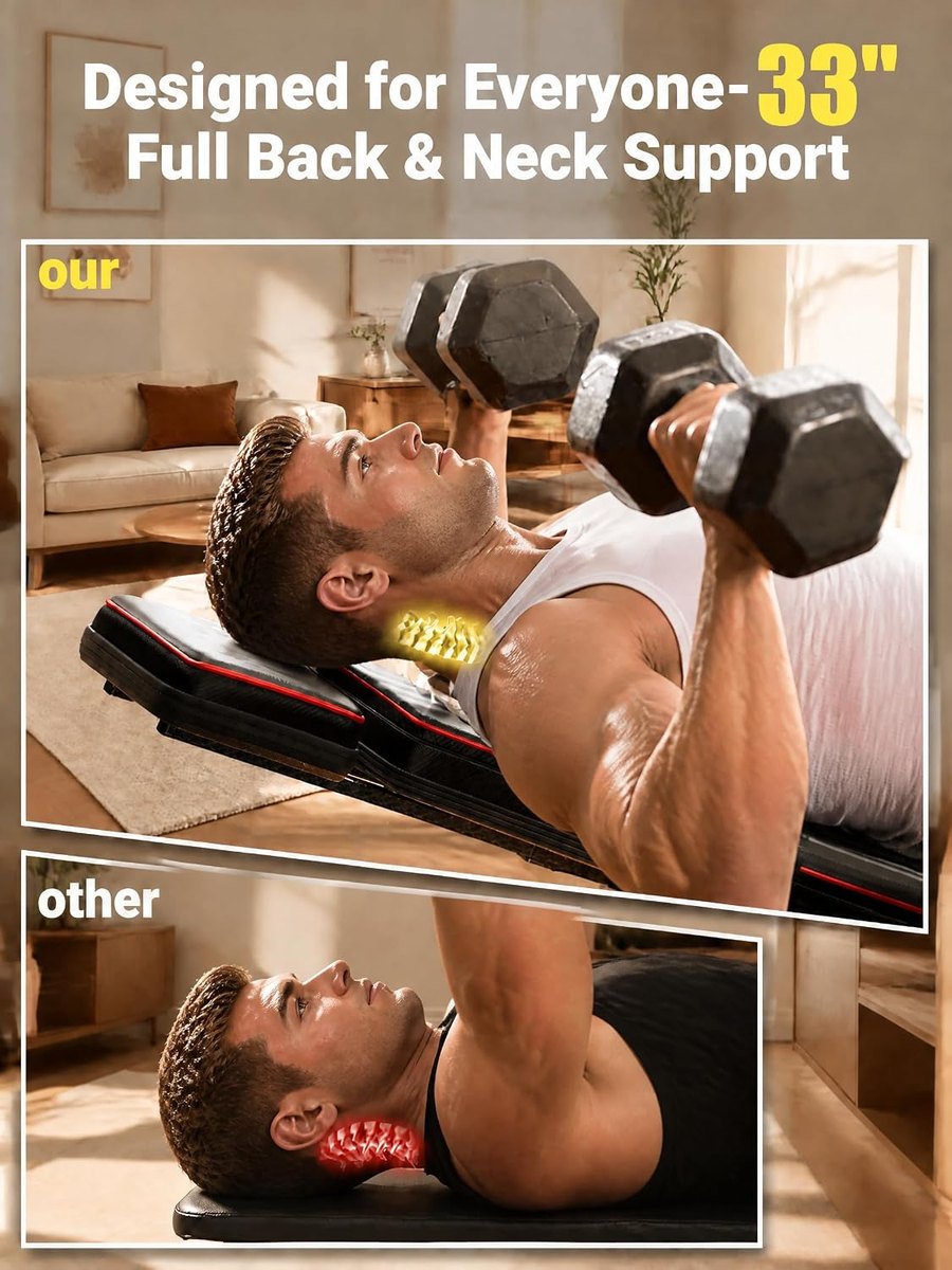 YOLEO Weight Bench and Floor Mat Bundle view 2