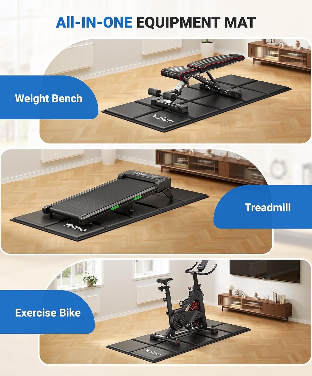 YOLEO Weight Bench and Floor Mat Bundle view 4